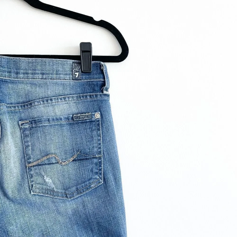 7 For All Mankind Womens Denim Jeans Distress Josefina Skinny Boyfriend Size 26 - Picture 5 of 12